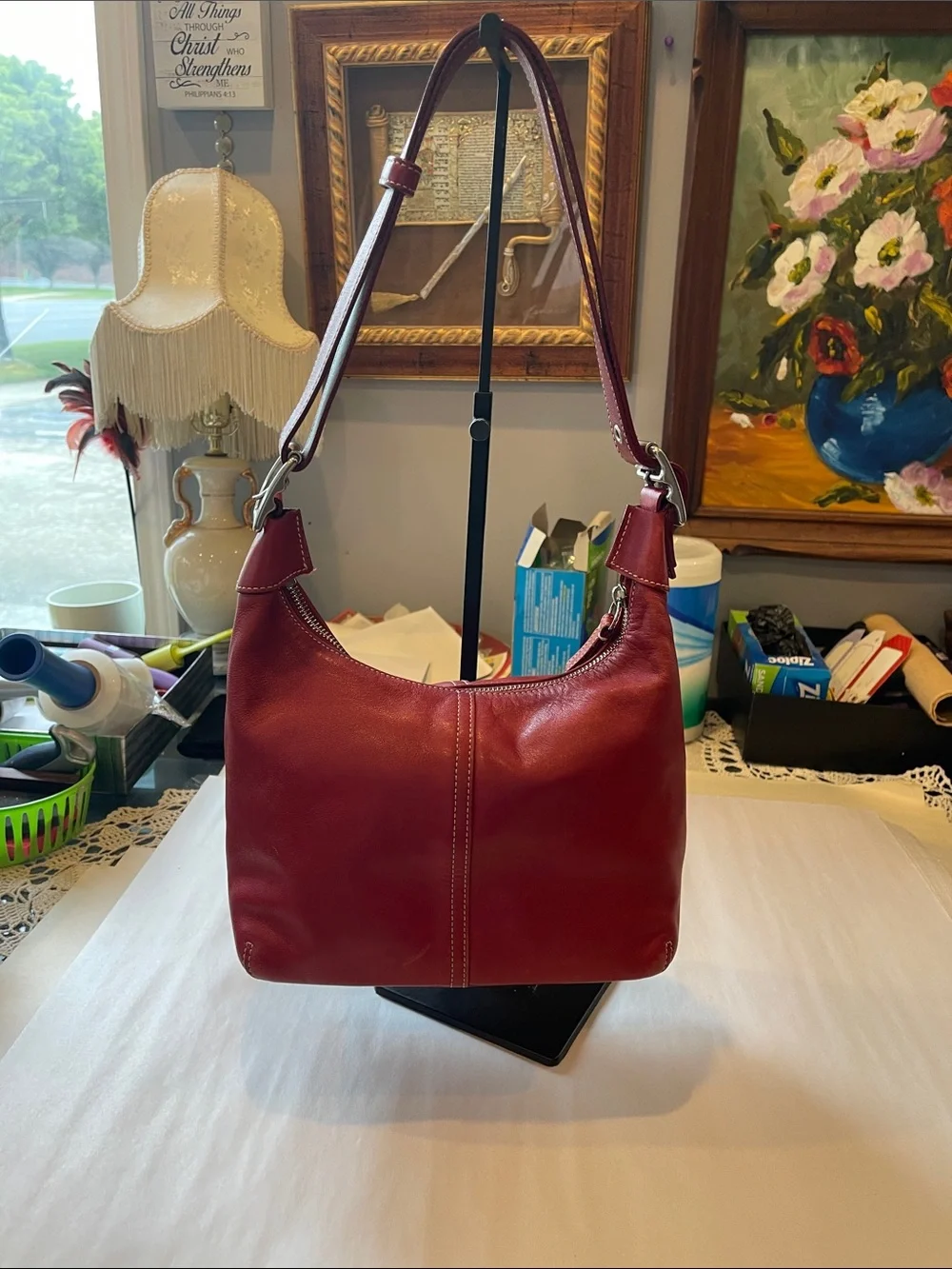Coach Legacy Red Leather Hobo Shoulder Purse 9566 VTG